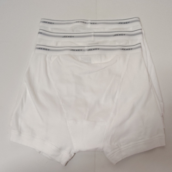 New Jockey Men's Classic White Boxer Briefs 3-Pairs  Sz 32-34 - Picture 5 of 9
